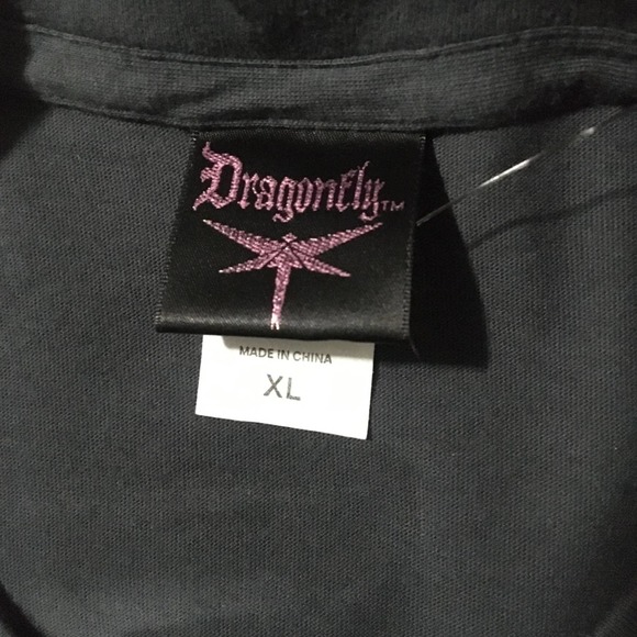 Dragonfly Kids T-shirt Size XL Gray 100% cotton Long Sleeve Lightweight - Picture 6 of 7